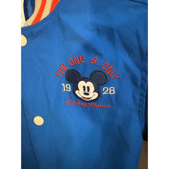 Disney Store Mickey Mouse Varsity Jacket Size 4 Blue - Picture 2 of 6